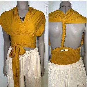 Knotted Top Wrap Open Back